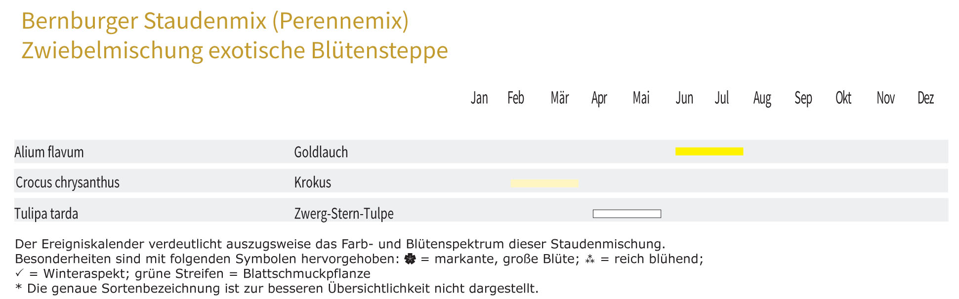 Exotische Blütensteppe -Zwiebel-und Knollenmischung