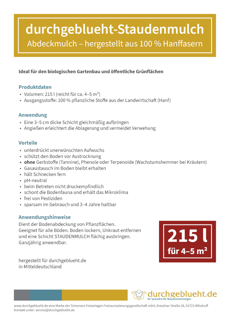 STAUDENMULCH 215  Liter | 4-5m² 